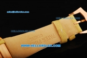 Patek Philippe Ref.4910 Swiss ETA Quartz Movement Rose Gold Case with White Dial and Diamond Bezel/Markers-Lady Model