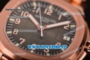 Patek Philippe Aquanaut Miyota 9015 Automatic Full Rose Gold with Black Dial and Arabic Numeral Markers (BP)