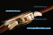 Omega De Ville Automatic Steel Case with Rose Gold Bezel and Beige Dial - Diamond Markers