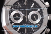 Audemars Piguet Royal Oak 41MM Seiko VK64 Quartz Stainless Steel Case/Bracelet with Black Dial and Stick Markers
