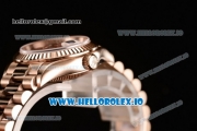 Rolex Datejust Swiss ETA 2671 Automatic Rose Gold Case with Pink Dial Diamonds Markers and Rose Gold Bracelet (BP)