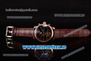 MontBlanc TimeWalker Asia Automatic Steel Case with Black Dial Rose Gold Bezel and Stick/Arabic Numeral Markers