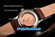 Omega De Ville Co-Axial Asia Automatic Steel Case with Stick/Roman Numeral Markers and Brown Leather Strap