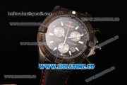 Breitling Avenger Skyland Chrono Swiss Quartz PVD Case with Black Dial and Red/Black Nylon Strap