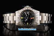 Rolex Explorer II Swiss ETA 2836 Automatic Movement Working GMT with Black Dial-Yellow Stick Markers