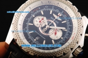 Breitling Bentley Supersports Chronograph Miyota Quartz Movement Steel Case with Black Dial and Black Leather Strap