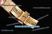 Audemars Piguet Royal Oak Swiss ETA 2824 Automatic Full Yellow Gold with Gold Sitck Markers and Blue Dial - 1:1 Original