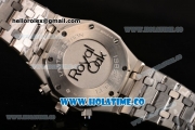 Audemars Piguet Royal Oak 41MM Chrono Miyota Quartz Full Steel with White Dial and Stick Markers