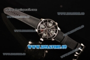 BlancPain Fifty Fathoms 500 Fathoms GT Swiss ETA 8502 Automatic Steel Case with Grey/Black Dial and Black Leather Strap (ZF)