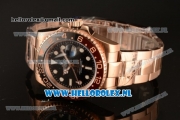 Rolex GMT-Master II 2836 Auto Rose Gold Case with Black Dial and Rose Gold Bracelet