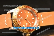 Rolex GMT-Master II Vintage 2813 Auto With Leather Strap Brown Dial And Brown Bezel Two Tone