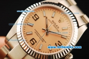 Rolex Air King Automatic Movement Full Steel with ETA Coating Case and Stick/Arabic Numeral Markers