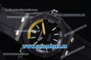 Audemars Piguet Royal Oak Offshore Diver Clone AP Calibre 3120 Automatic PVD Case with Black Dial White Markers and Black Rubber Strap (EF)