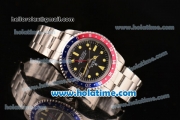 Rolex GMT-Master Vintage Asia 2813 Automatic Full Steel with Blue/Red Bezel and Black Dial