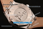 Audemars Piguet Royal Oak 41MM Asia Automatic Steel Case with White Dial Diamonds Bezel and Stick Markers