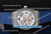 Hublot Classic Fusion Skeleton Asia Automatic Steel Case with Skeleton Dial and Blue Rubber Strap