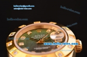 Rolex Datejust Lady Pearlmaster 2813 Automatic Gold Case with Mop Dial and Yellow Gold Strap ETA Coating