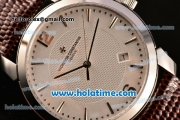 Vacheron Constantin Patrimony Miyota 9015 Automatic Steel Case with White Dial and Stick/Arabic Numeral Markers