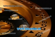 Rolex Daytona Swiss Quartz Yellow Gold Case with Black Dial Diamonds Markers - Wall Clock