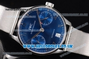 IWC Portuguese Automatic Clone IWC 52010 Automatic Stainless Steel Case/Bracelet with Blue Dial and Arabic Number Markers (YL)