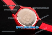 Ferrari Race Day Watch Chrono Miyota OS20 Quartz Red PVD Case with Black Dial and Silver Stick Markers