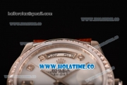 Rolex Day-Date Asia Automatic Steel Case with Diamonds Markers White MOP Dial and Diamonds Bezel (BP)