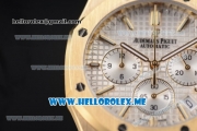 Audemars Piguet Royal Oak Miyota Quartz Yellow Gold Case/Bracelet with Silver Dial and Stick Markers