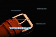 IWC Portuguese Chronograph Quartz Movement Rose Gold Case with White Dial and Rose Gold Arabic Numeral Markers