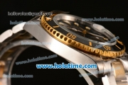 Rolex Submariner Asia 2813 Automatic Two Tone with Black Dial and White Markers