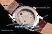 Vacheron Constantin Patrimony Automatic Steel Case with Brown Leather Strap and White Dial