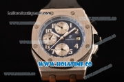 Audemars Piguet Royal Oak Offshore Chronograph Swiss Valjoux 7750 Automatic Steel Case with White Dial and Arabic Numeral Markers (GF）