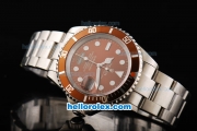 Rolex Submariner Swiss ETA 2836 Automatic Movement Full Steel Case/Strap with Brown Dial and Brown Bezel