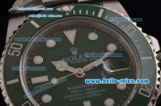 Rolex Submariner Rolex 3135 Automatic Stainless Steel Case with Stainless Steel Strap and Green Dial Stick Markers - 1: 1 Original (LF)