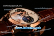 Patek Philippe Grand Complication ST25 Automatic Rose Gold Case with White Dial and Brown Leather Strap - ETA Coating