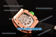 Richard Mille RM11-01 Mancini Chronograph Swiss Valjoux 7750 Automatic Rose Gold Case with Skeleton Dial and White Markers - 1:1 Original