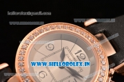 Cartier Pasha C Swiss Quartz Rose Gold Case with Silver Dial and Diamonds Bezel