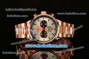 Tag Heuer Carrera Ferrari Chrono Miyota OS20 Quartz Full Rose Gold with White Dial and Stick Markers