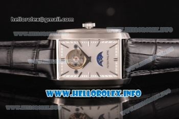 Patek Philippe Gondolo Asia Automatic Steel Case with White Dial Black Leather Strap and Stick Markers