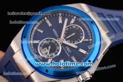 IWC Ingenieur Asia ST Automatic Steel Case with Blue Rubber Strap Stick Markers and Blue Dial