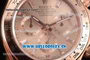 Rolex Cosmograph Daytona Swiss Valjoux 7750 Automatic Rose Gold Case/Bracelet with Rose Gold Dial and Stick Markers (BP)