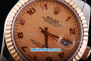 Rolex Datejust Oyster Perpetual Automatic with Rose Gold Bezel and Rose Gold Dial-Small Calendar