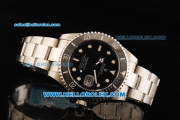 Rolex Submariner Swiss ETA 2836 Automatic Movement Steel Case and Strap with Black Dial and White Markers 43mm