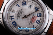 Rolex Datejust Working Chronograph Automatic Movement with Sliver Dial-Number Markers