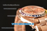 Rolex Daytona Rainbow EF Clone Rolex 4130 All Diamond Dial All Rose Gold 116595RBOW dpgcs(EF)