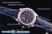 Breitling Bentley Tourbillon Automatic Steel Case with Blue Dial and Blue Leather Strap