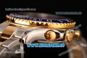 Rolex Yachtmaster II Swiss Valjoux 7750 Automatic Yellow Gold/Steel Case with White Dial Blue Bezel and Dot Markers (BP)