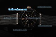 Hublot Big Bang King Chronograph Miyota Quartz Movement PVD Case with Black Dial and Black Rubber Strap