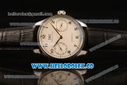 IWC Portuguese Automatic Clone IWC 52010 Automatic Steel Case Steel Bezel with White Dial and Black Leather Strap - (AAAF)