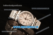 Rolex Datejust 37mm Swiss ETA 2836 Automatic Movement Steel Case with Steel Bezel White Dial Steel Strap