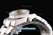 Rolex Air King Oyster Perpetual Automatic Movement ETA Case with Silver Dial and Blue Stick Markers-Lady Size